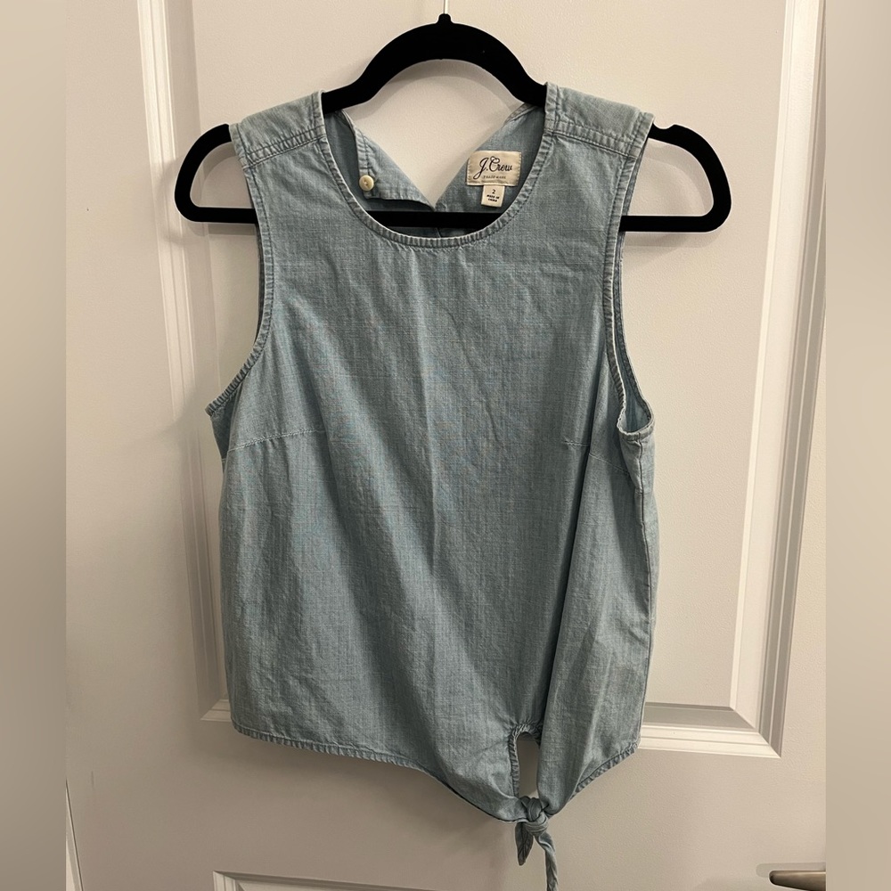 J Crew denim blouse